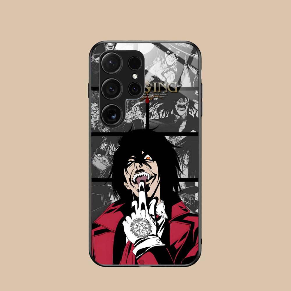 Anime Alucard Hellsing Phone Case for Samsung Galaxy S25 S24 S23 S22 S21 S20 Note20 Plus FE Ultra Glass Colorful Cover Pretty