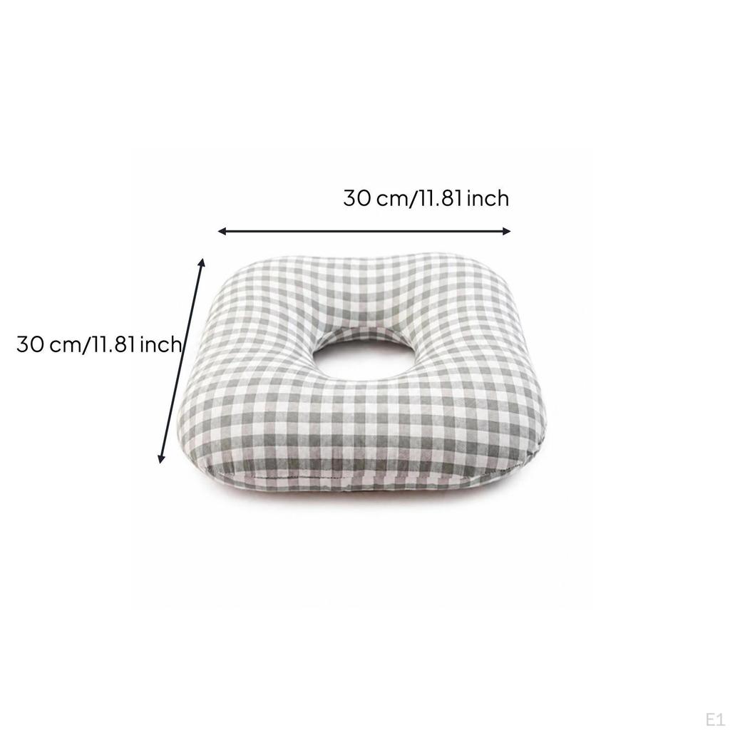 Pressure Relief Cushion Checkered Donut Seat Washable Cover