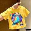 Super Marios Tshirt for Children Cartoon Anime Clothes Round Collar Clothing Short Sleeve Kid Summer Tee Top