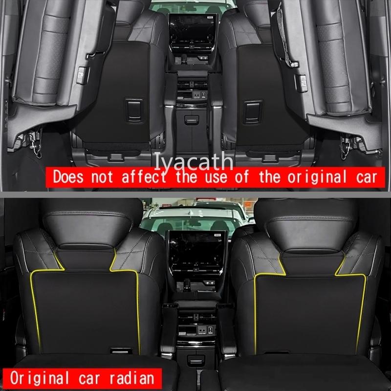 For Toyota Alphard Vellfire 40 Series  2024 Interior Car Leather Middle row seat back footrest Storage Protective pad Cover
