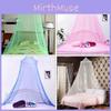 Elegant White Mosquito Net Bed Canopy With Delicate Lace Trim For Romantic Bedroom Decor