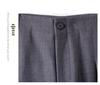 Spring 2025 Women's High-Waisted Grey Wide-Leg Trousers: Relaxed Fit, Loose Straight-Leg Casual Suit Pants