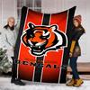 Cincinnati Bengals LOGO printed throw blanket—soft,warm;versatile blanket for all seasons—perfect as &air-conditioning throw,nap blanket