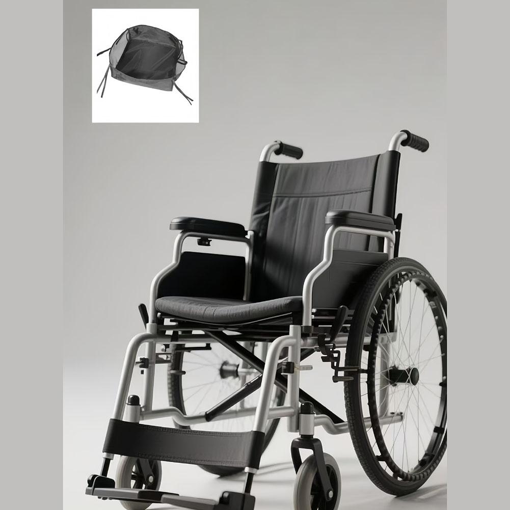 Wheelchair Under Seat Storage Carrier Elderly Rollator Mesh Organizer Bag Trolley Wheelchair Seat Storage Bag 35*31*16cm 600D