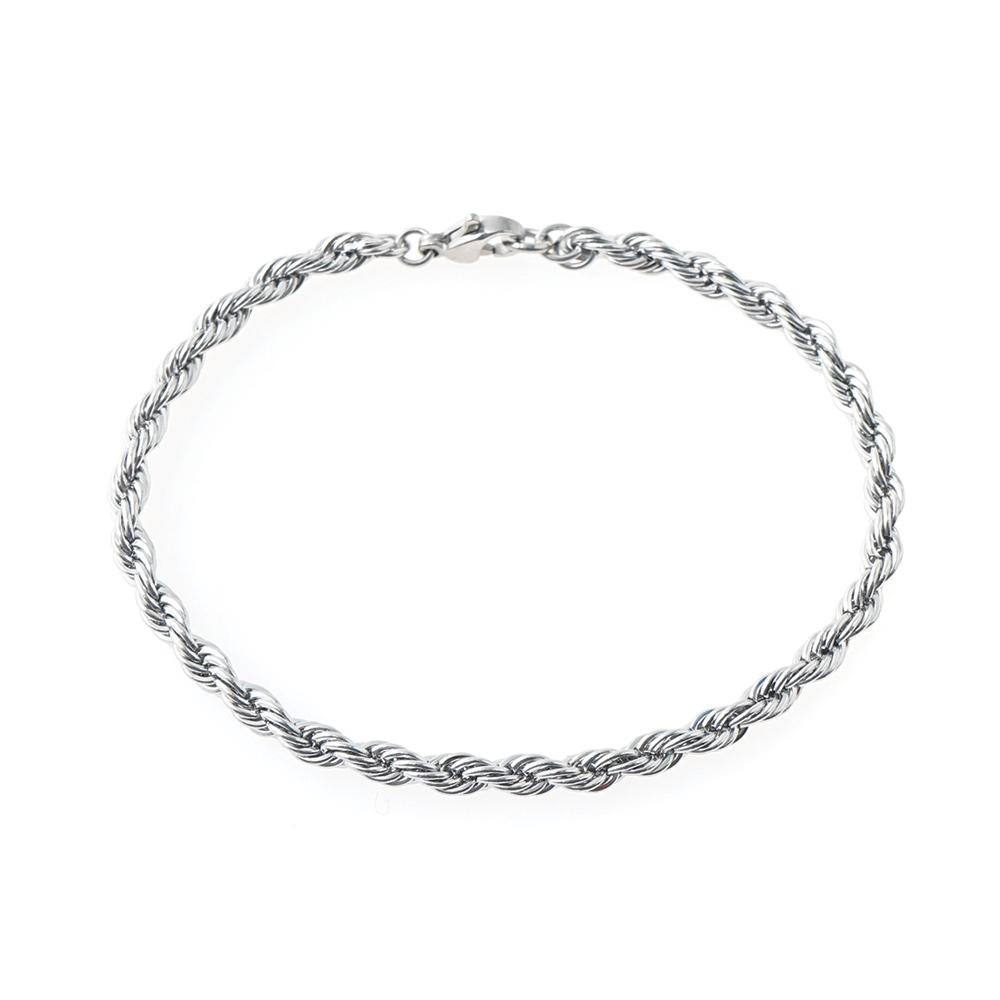 Jbans Classic Surgical Wave Chain Couple Bracelet (C1603-Ac276Sv)