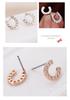 Elegant U-shaped Micro-inlaid Diamond Earrings for Girls - Cute & Stylish