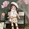 30cm BJD Toddler Princess Doll with Long Hair and Flower Accessory