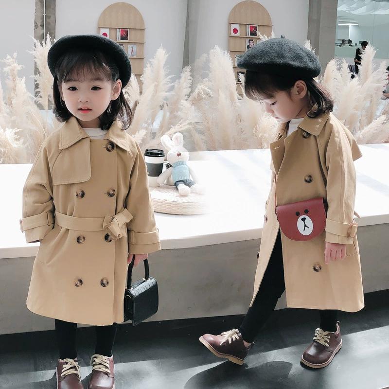 Fashion Baby Boys Trench Coat Autumn and Winter Jacket Long Sleeve Baby Double Breasted Cardigan Clothes