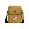 Peanuts Snoopy Collaboration Heritage Pebbled Leather Shoulder Bag, Crossbody Bag Mini Women's Brown CE613-QBRQD