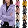 Women's PU Leather Motorcycle Jacket - 2026 Korean Style, Slimming, Short Trendy Fall/Winter Outerwear