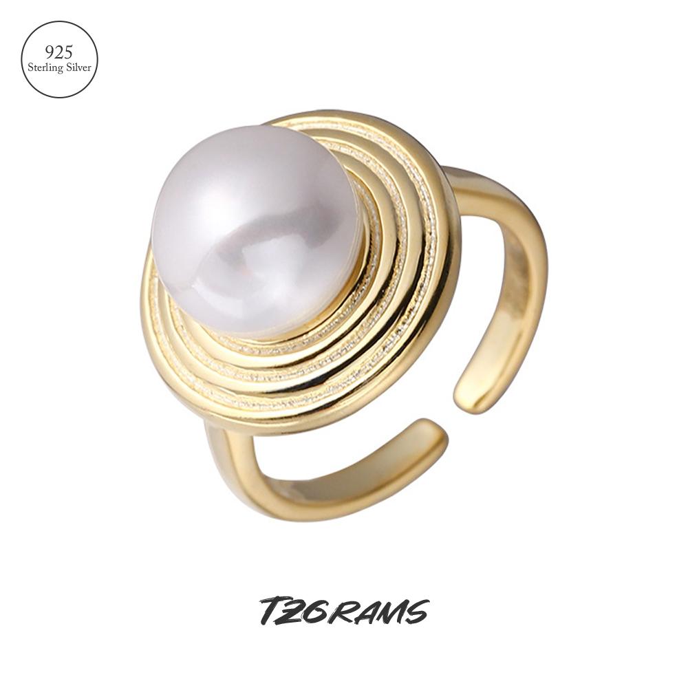 

Кольцо с белым жемчугом из 18-каратного золота для женщин Круглая круговая обертка 2023 Популярные украшения для невесты из серебра 925 пробы Бесплатная доставка