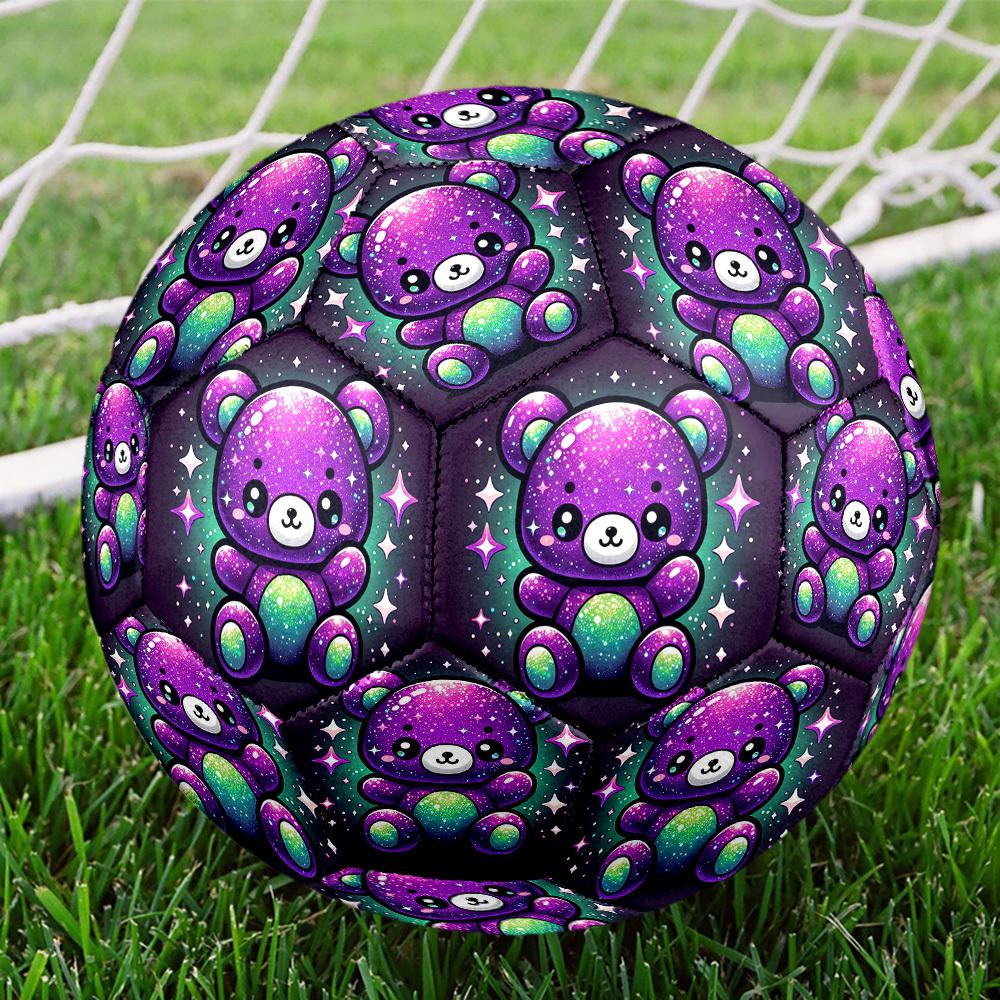 1pc Galactic Bear Size 5 Soccer Ball Professional Match Training Football Indoor &Outdoor Sports Ball Lightweight Durable C65106