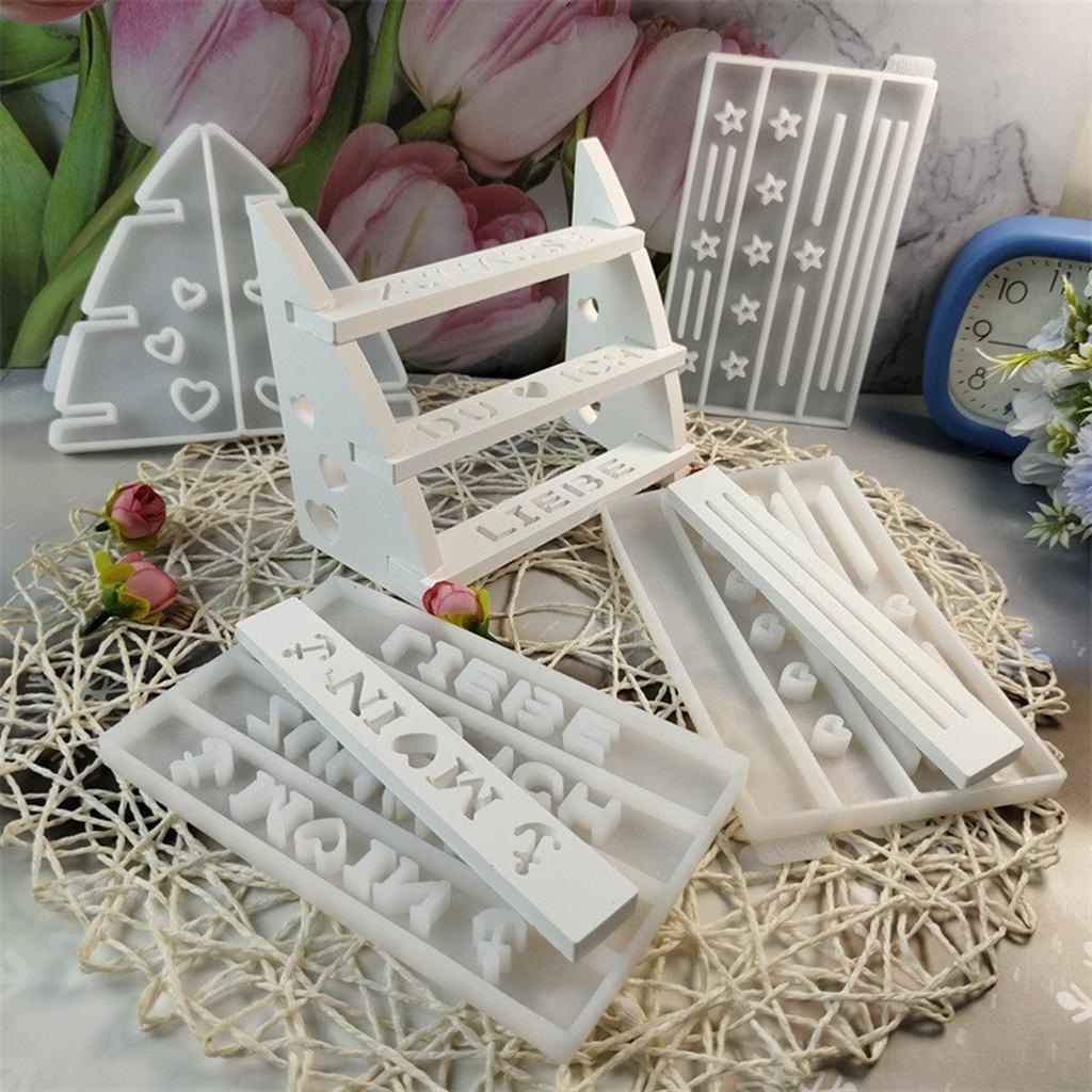 Storage Rack Silicone Moulds Epoxy Resin Moulds Crafting Molds Multi Layer Shelf Molds Silicone Texture for Crafting