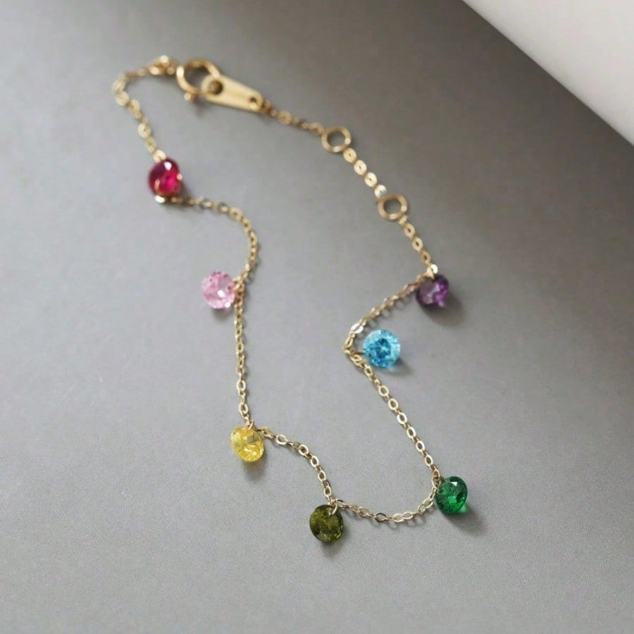 Fashion Bracelet Women's Color Round Diamond Zircon Bracelet Multifunctional Jewelry Gift