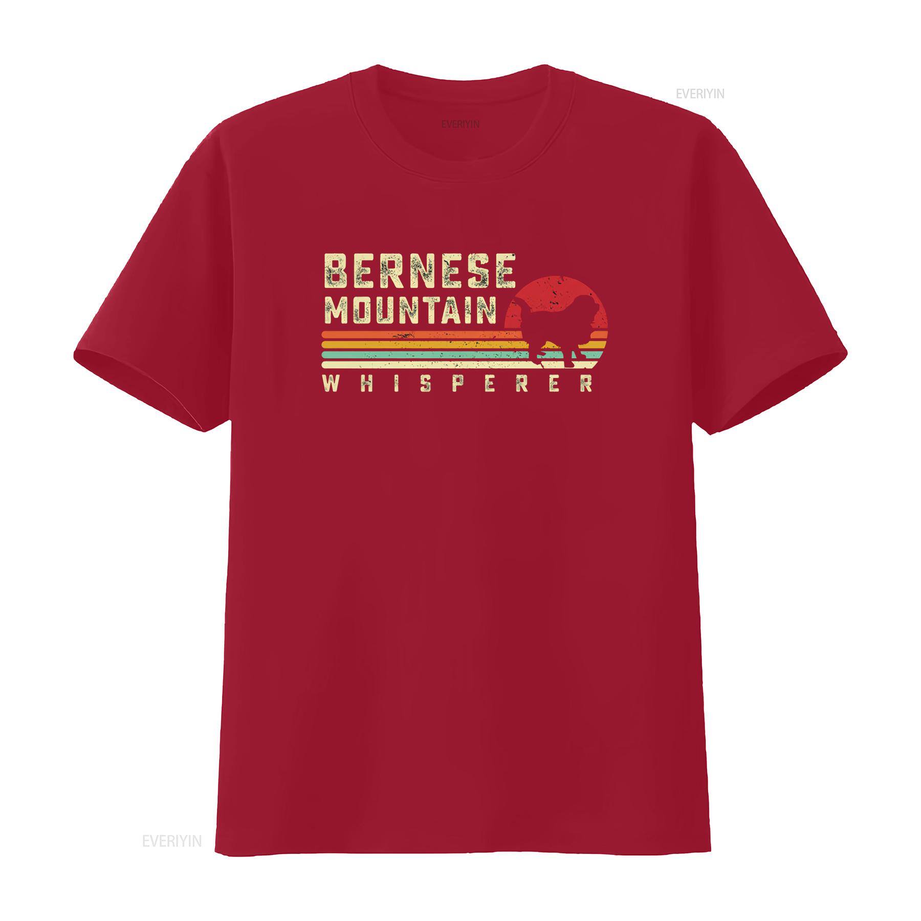 

Dog Whisperer T Shirt Bernese Mountain Lover Retro s vintage Washed Unisex homme Slightly Versatile Stylish fashion streetwear S