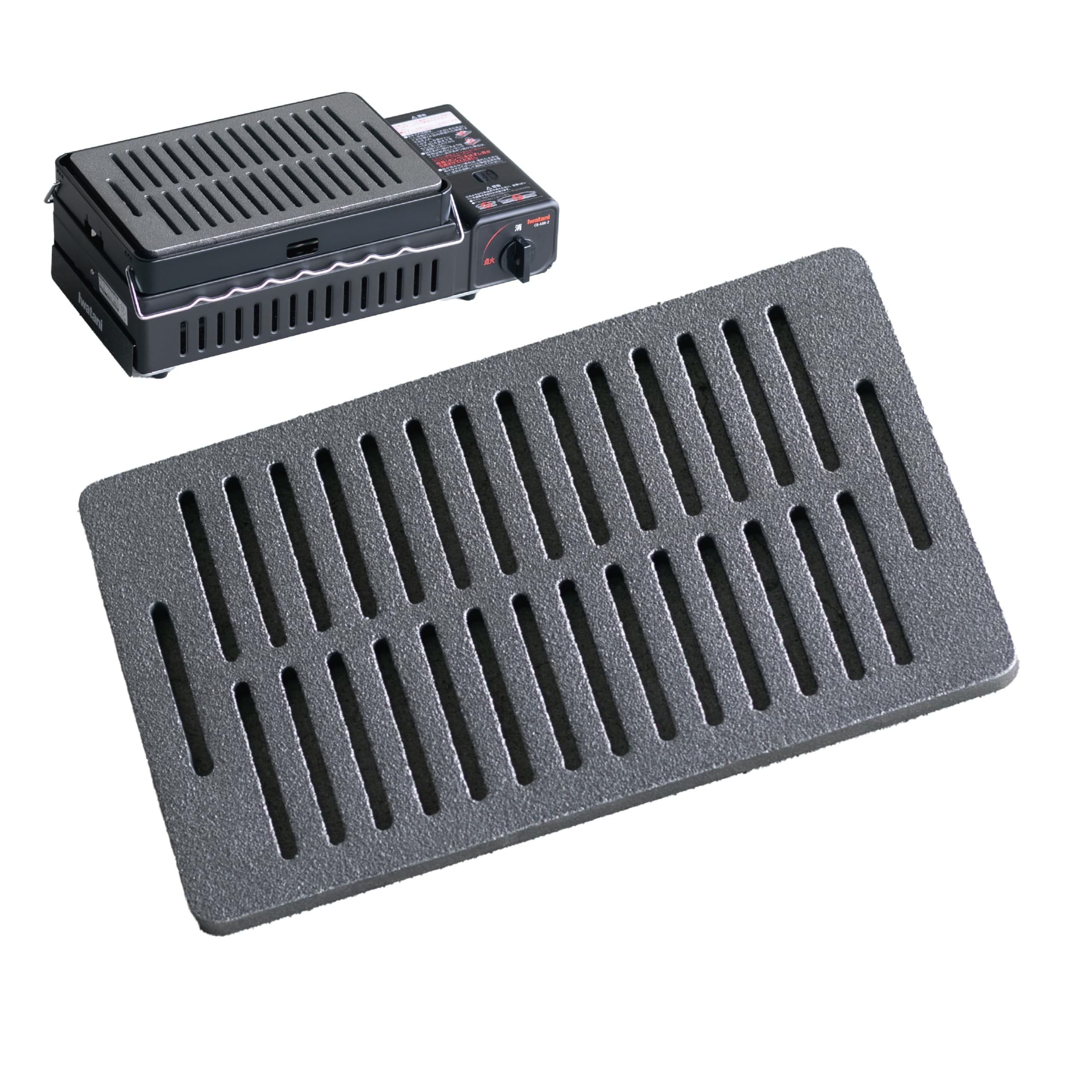 

A lifelong cast iron plate that you can nurture over RODGERS Made in Japan Cast Iron 10mm Thickness Compatible with Iwatani Robata Robata Yakiniku чорний