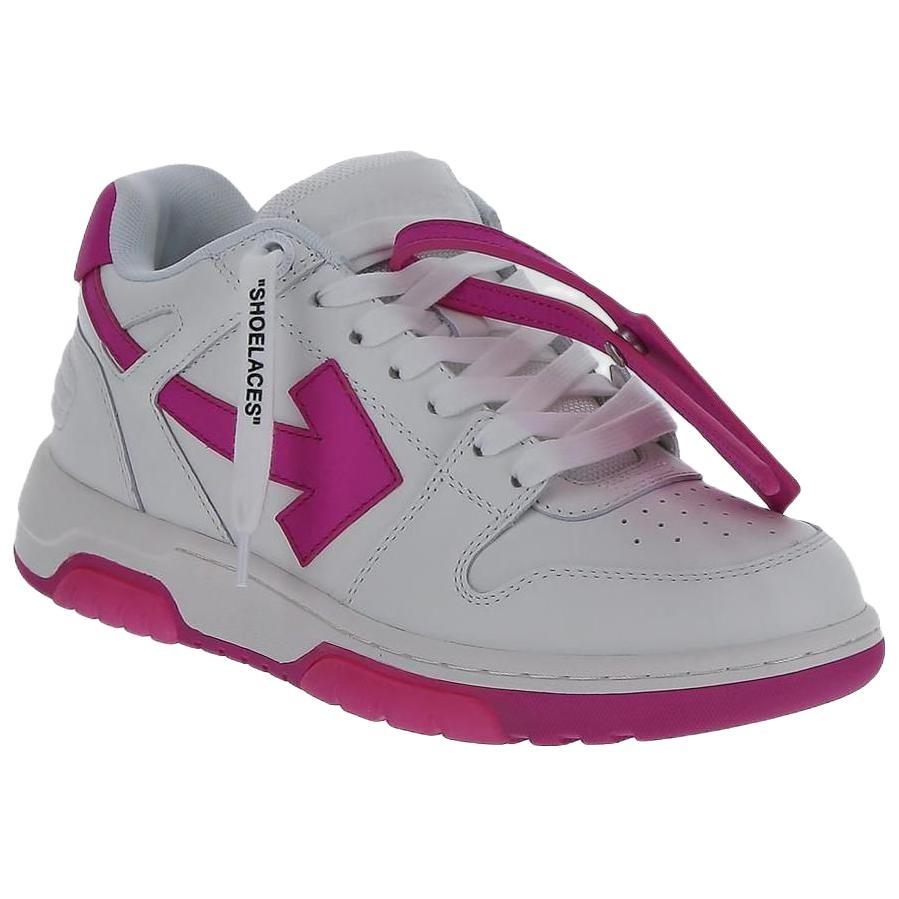(WMNS) Off-White Out Of Office Calf Leather 'White Purple' Women's OWIA259F22LEA0010132