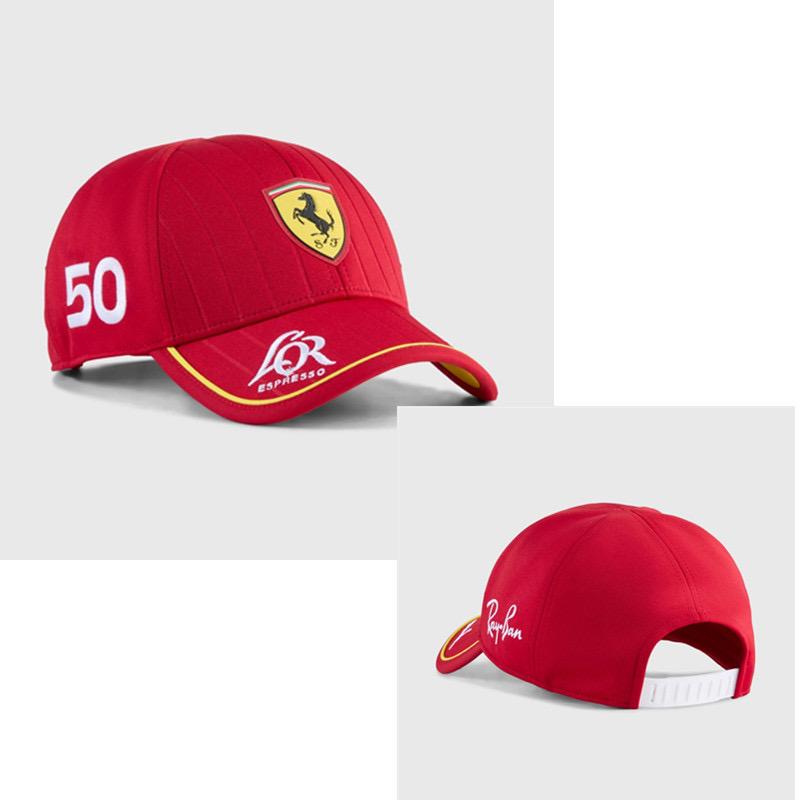 

Бейсболка с вышивкой логотипа автомобиля, весенне-осенняя, для улицы, регулируемая, повседневная, с принтом, солнцезащитная шляпа для Ferrari Roma SF90 F8 488