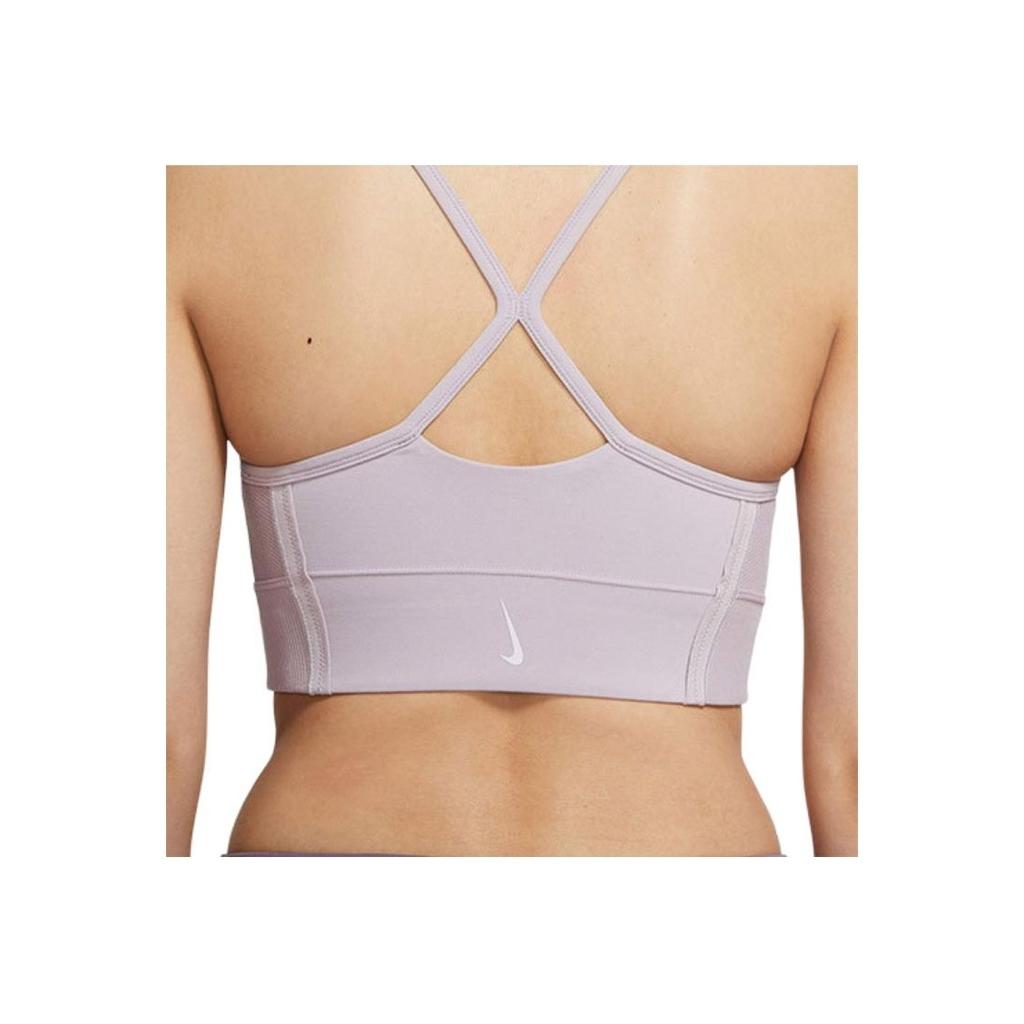 Nike Yoga Dri-FIT Indy Low Support Running Yoga Sports Tank Top Women Tops Fog-Purple Red DD1184-501