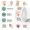 500Pcs/Roll Retro Animals Aesthetics Kids Rewards Stickers - DIY Scrapbooks Album Decor Sealing Label Decals