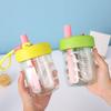 500ml Straw Cup With Leak-Proof Lid For Lady Cute Food Grade Heat Resistant Cup Tea Separation Filter Cups With Handle Water Cup