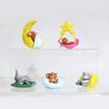 PVC Sleeping Tom and Jerry Car Ornament, Sweet Sleep Dolls for Car Interior Decoration, Cute Cartoon Dashboard Figurine