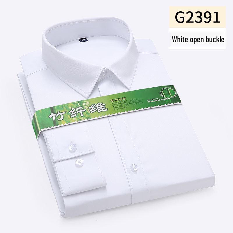 Men's Bamboo Fiber Stretch Business Casual Long Sleeve Shirt