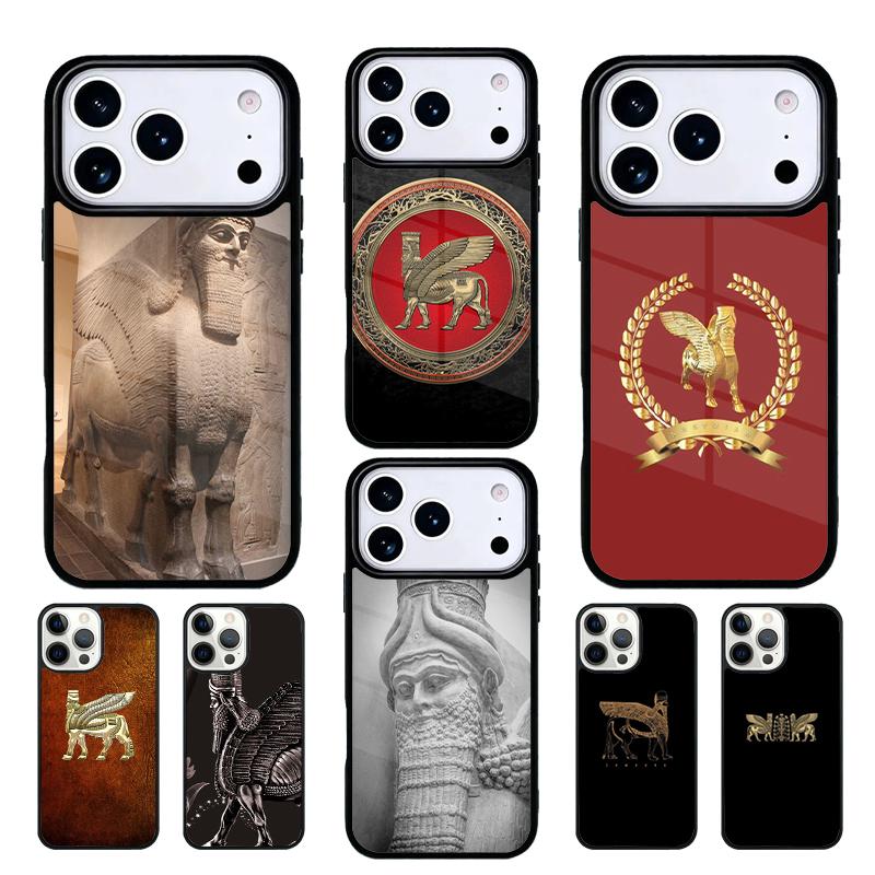 Lamassu Assyrian Mesopotamian soft Phone Case For iPhone 17 AIR 16 Pro Max 15 14 Pro 11 12 13 Shockproof Silicone Cover