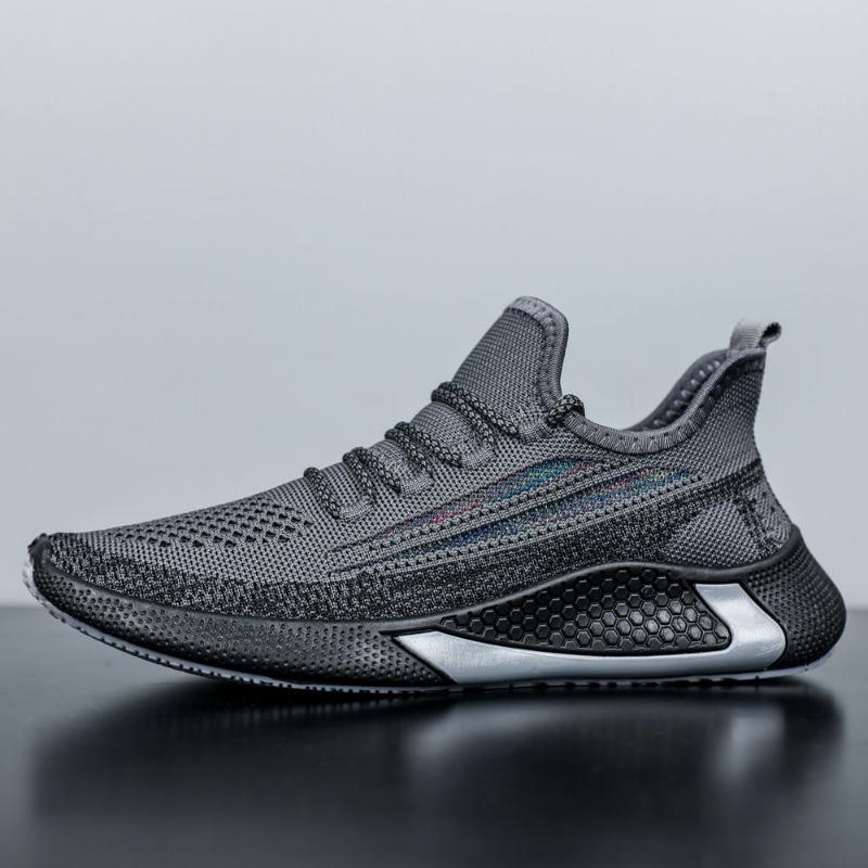 Men's shoes autumn new men's sports shoes round head running shoes breathable soft sole men's casual shoes