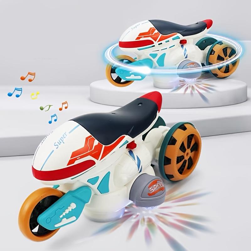 Interstellar Space Motorcycle, Universal Electric Toy, 360° Rotation, Pleasant Music, Beautiful Lights, Safe ABS Material ,battery Not Included