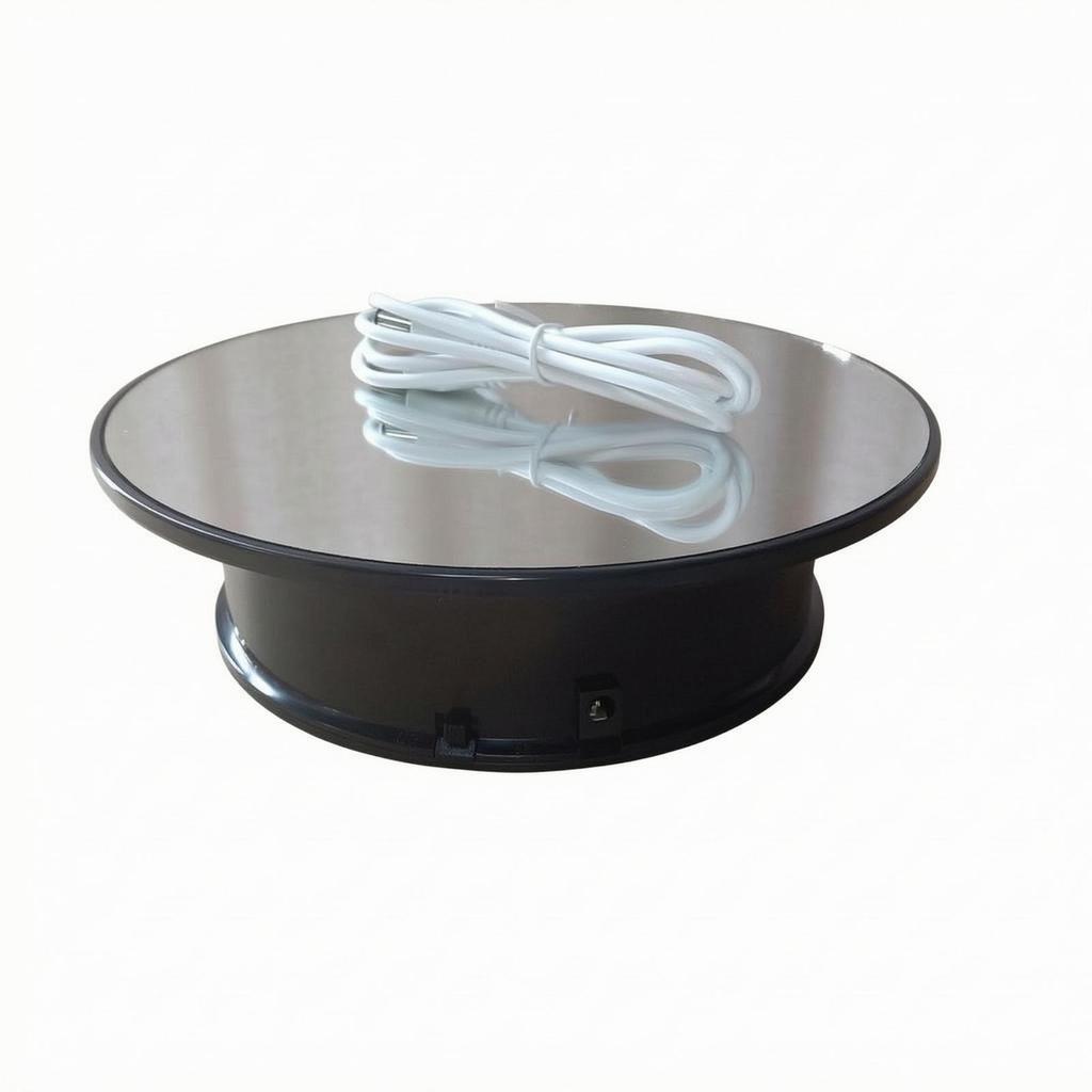 Single-Tier Electric Rotating Display Turntable Automatic Mirrored Base