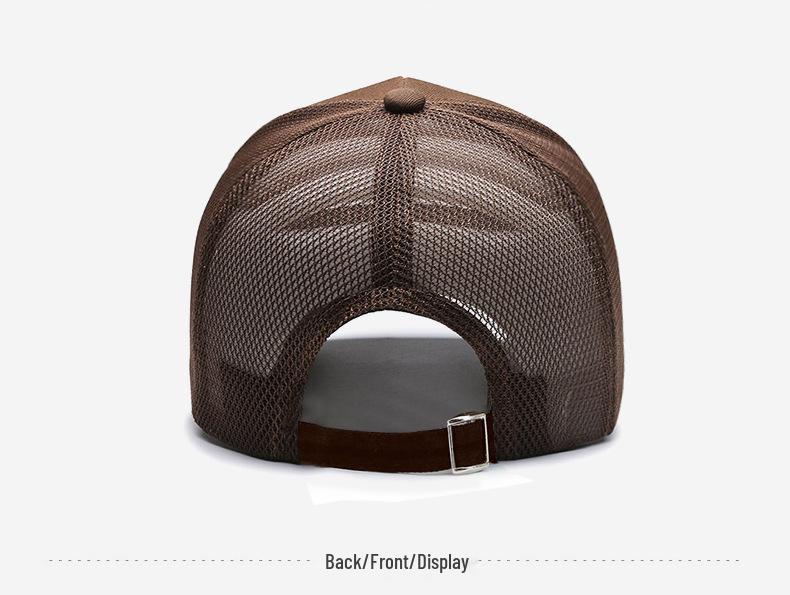 Men's Summer Deer Antler Embroidered Five-Panel Baseball Cap - Breathable, High-Top, Bull Head Visor, Sun Protection