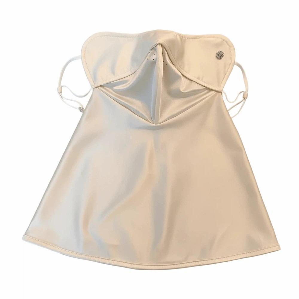 Elastic Neck Sunscreen Mask Satin Breathable Sunshade Mask Face Sun Protection  Seaside Vacation