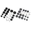 23 Pieces Cymbal Replacement Accessories Non Slip 2.5cm 4cm 5cm Felt Pads Drum Cymbal Sleeves Nuts W