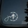 1Pcs Jesus Road Car Sticker Self-Adhesive Christian Car Sticker Jesus Road Cross Design With "Road, Truth