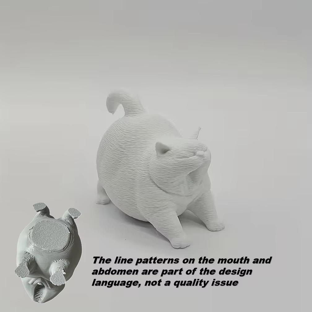1pc Yawning cat statue Toy, Compact Desktop Decor for Home, Office, Car, Perfect Gift for Cat Lovers