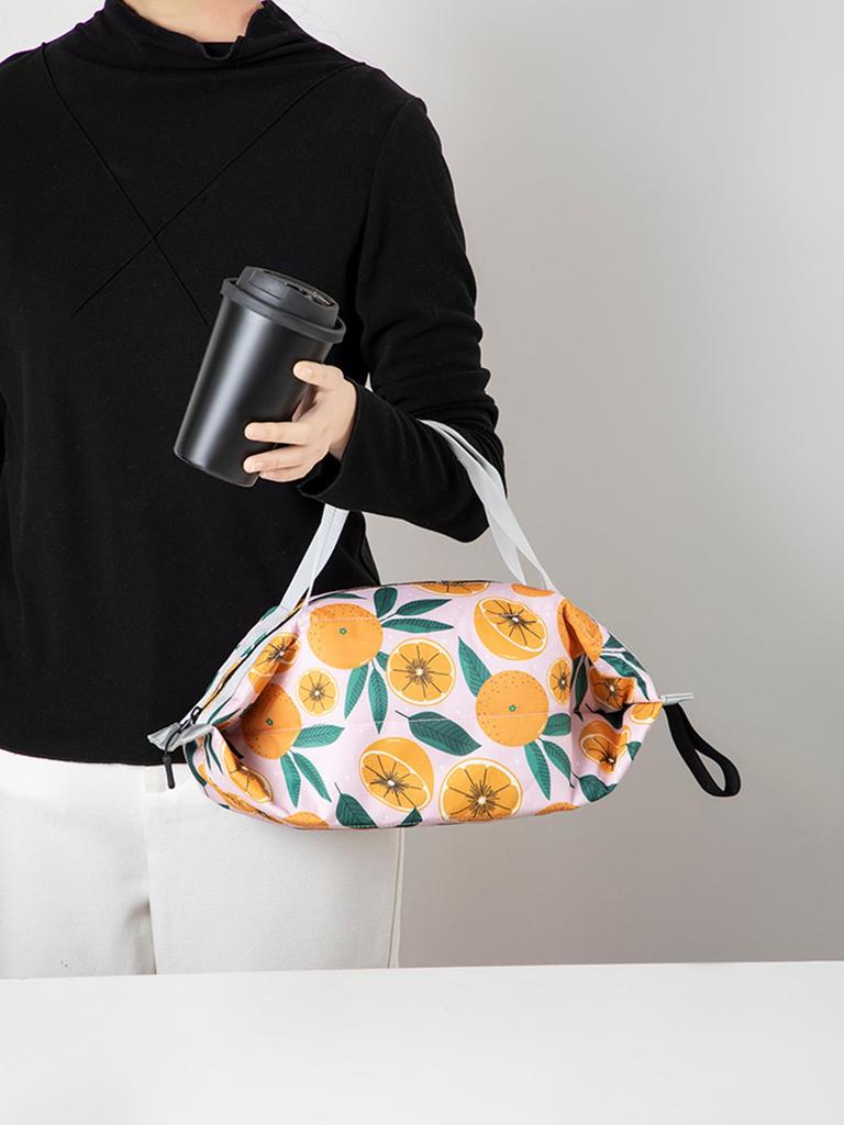 UMJCWELL Insulated Lunch Thermos Insulated Waterproof Polyester with EVA Compact and and Rolls Up for Perfect for Sports Cherry Blossom Club and Bag,