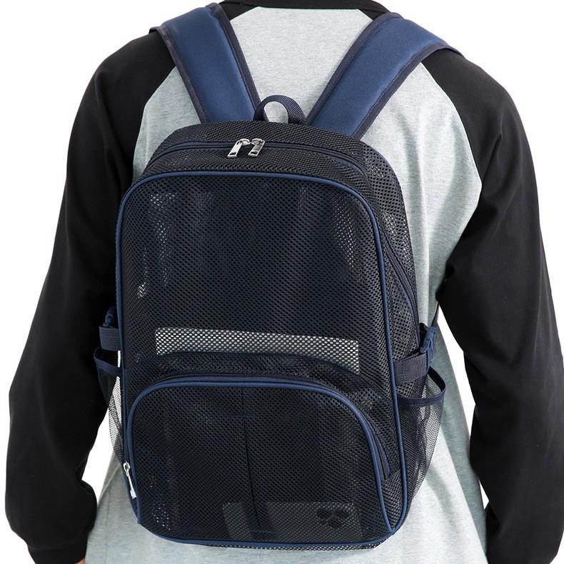 Schoolbag Backpack Breathable Mesh Going Out Travel Backpack Transparent Lightweight Large Capacity Beach Going Out School Bag