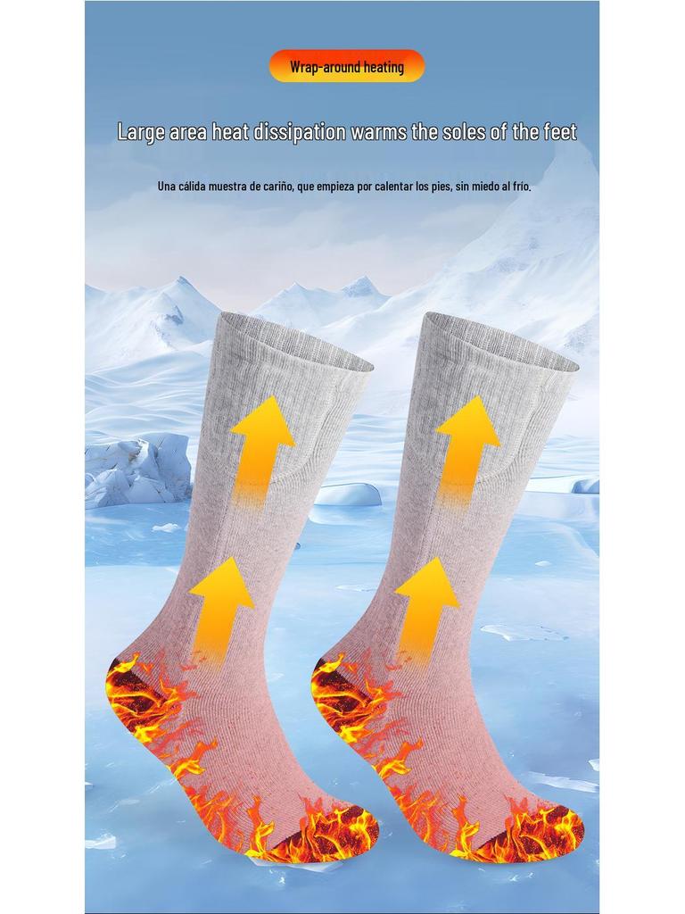 Smart Electric Heated Socks for Skiing and Warmth – Cotton Heating Socks