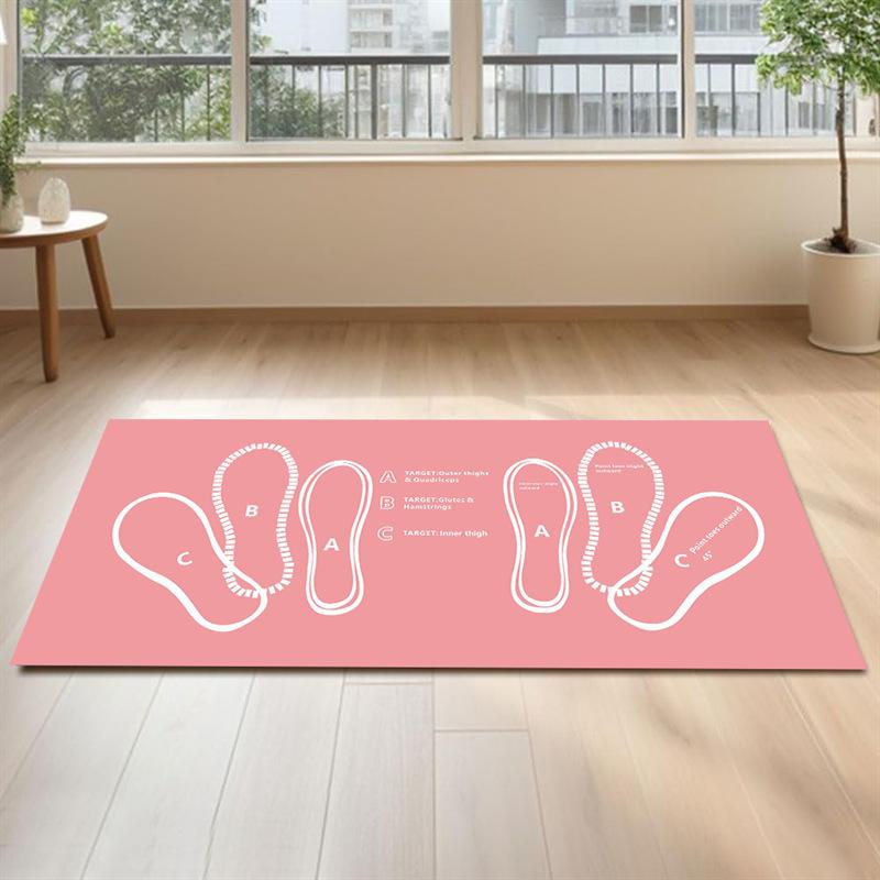Fitness Squat Target Mat Pink Carpet Exercise Muscle Guide Posture Correction Rug for Home Gym Workout Area Home Decoration