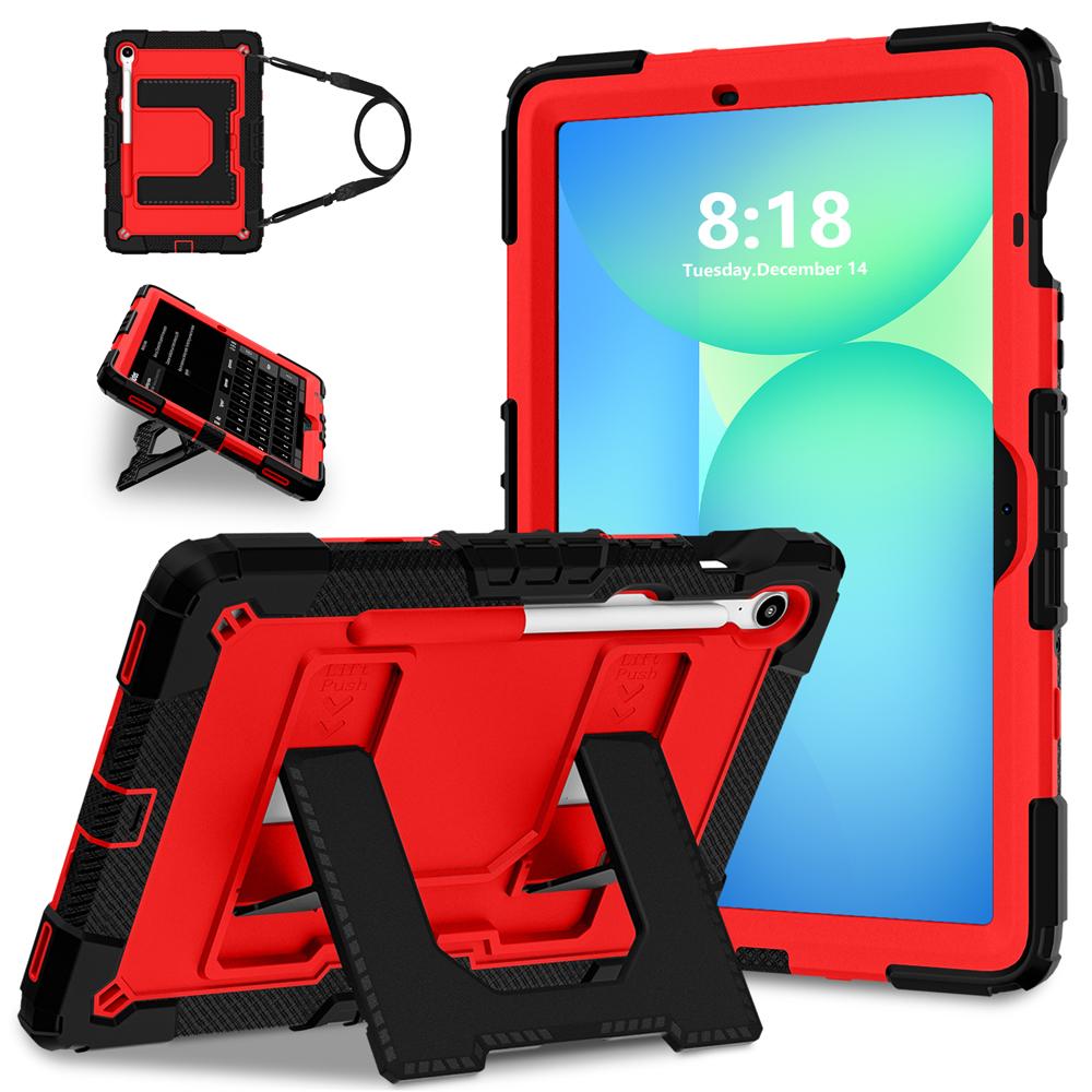 Shockproof Stand Tablet Cases for 10.9" Samsung Galaxy Tab S10 Lite/S9 FE/S10 FE 5G Case S10lite Cover Coque Silicone+PC Shell
