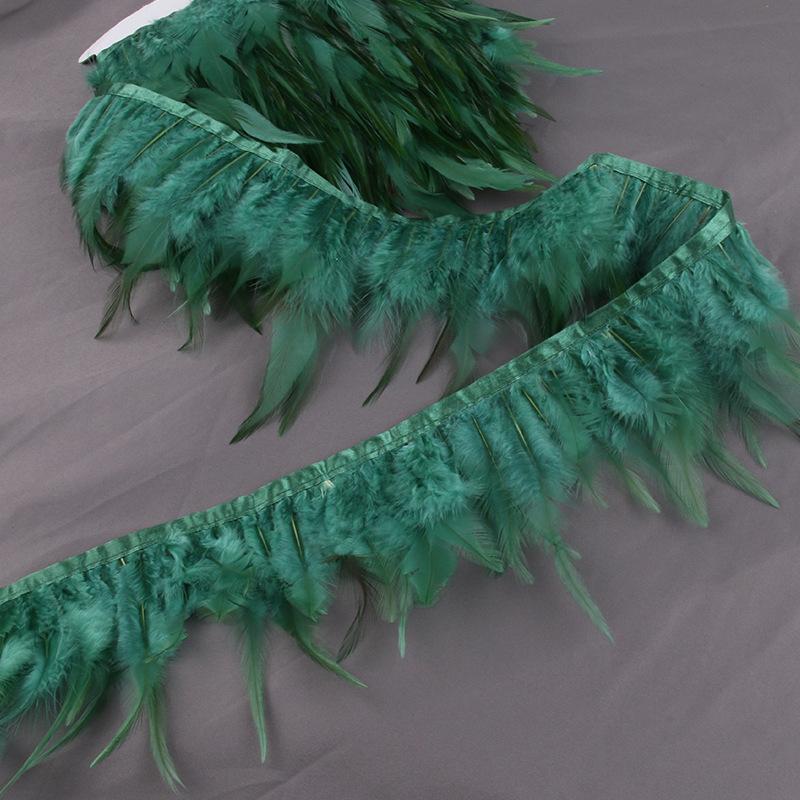 Diy White Feather White Tip Cloth Strip Jewelry Handicraft Decoration Wedding Dress Skirt Clothing Accessories