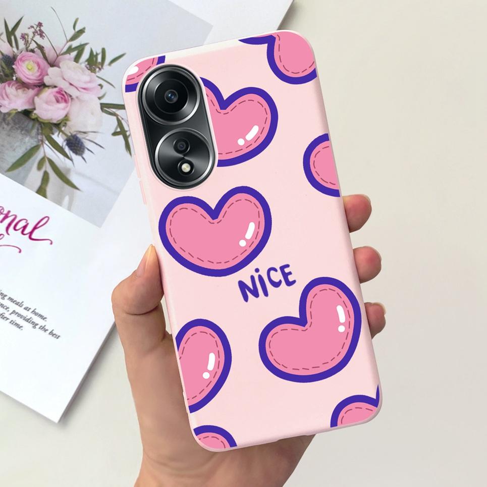For Oppo A58 4G Back Cover Beauty Flower Girl Fashion Jelly Phone Case For Oppo A58 4G CPH2577 OppoA58 A 58 Coque Etui Soft TPU