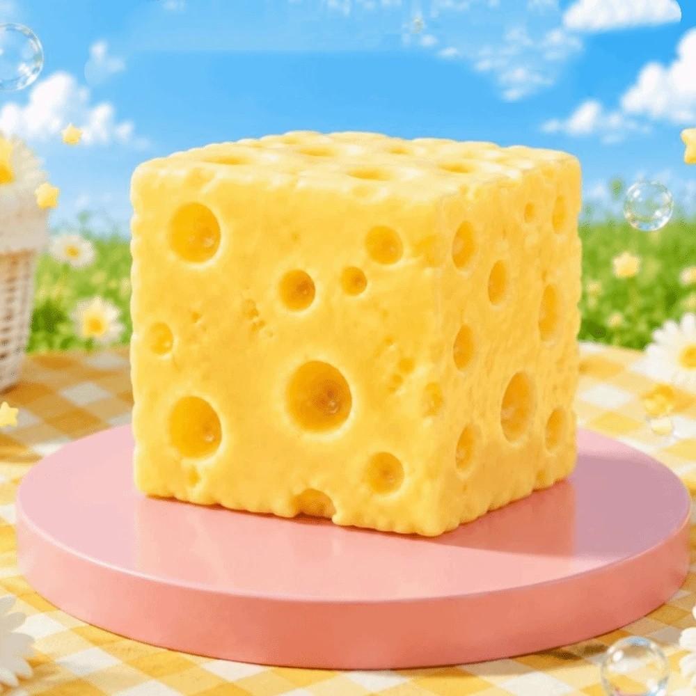 Hand Relax Cheese Squishy Toy Realistic Slow Rebound Fidget Toy Cheese Squeeze Toy for Kids Adults