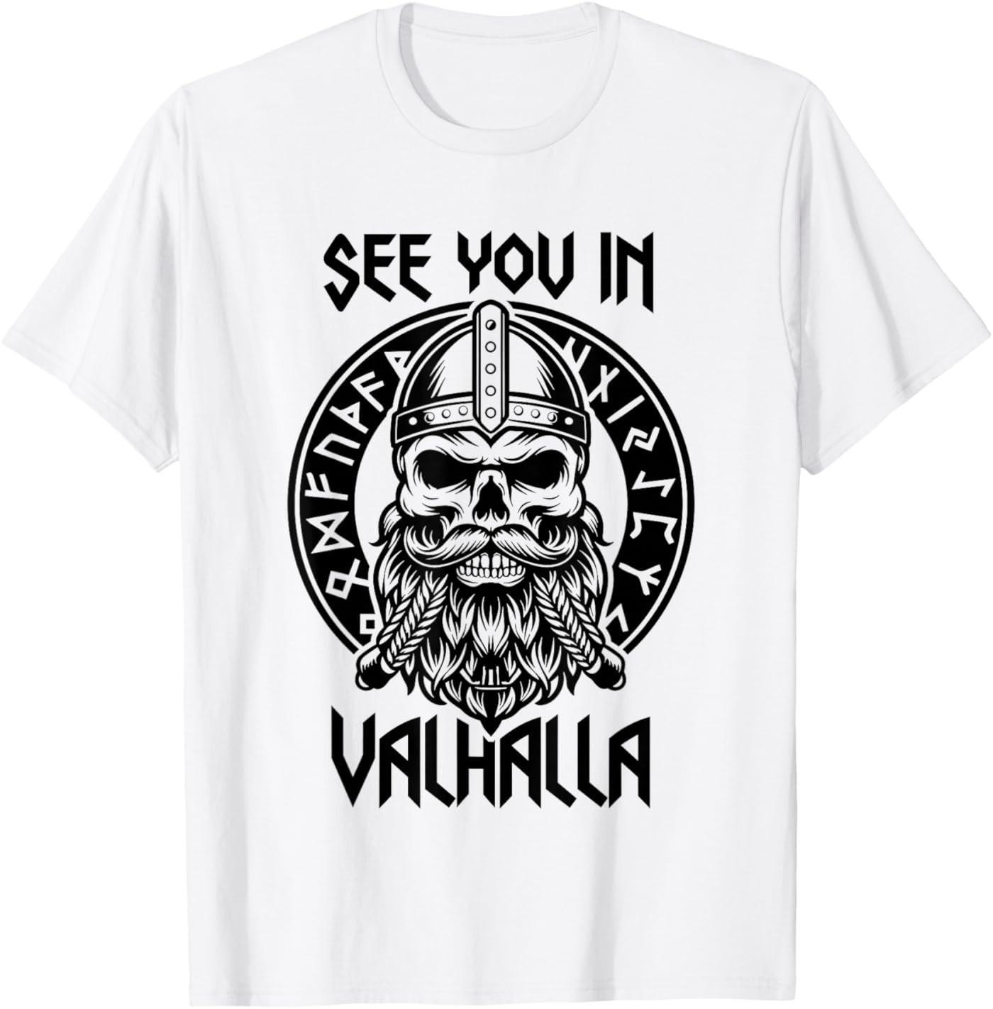 See You in Valhalla - Viking Skull Norse Mythology Warrior T-Shirt S разноцветный