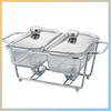 Compartmentalized Flip Top Food Heating Container Restaurant Hot Pot Alcohol Stove Square Glass Buffet Stove