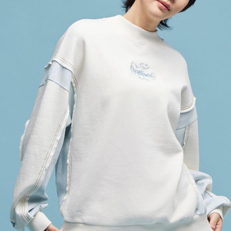 New Converse Sweatshirt Women's Light Gray 10025520-A01