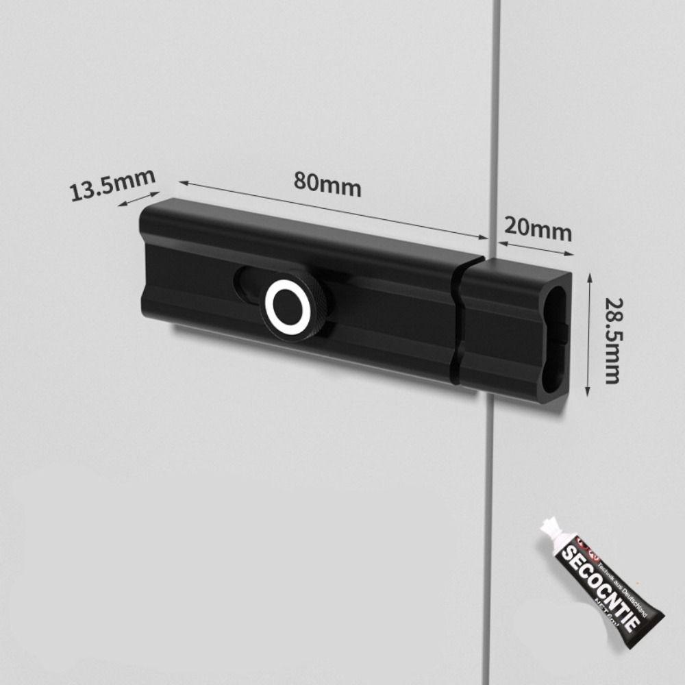 No Punching Sliding Door Bolt Aluminum Zinc Zinc Alloy Door Buckle Luminous Door Buckle Closet Window Door