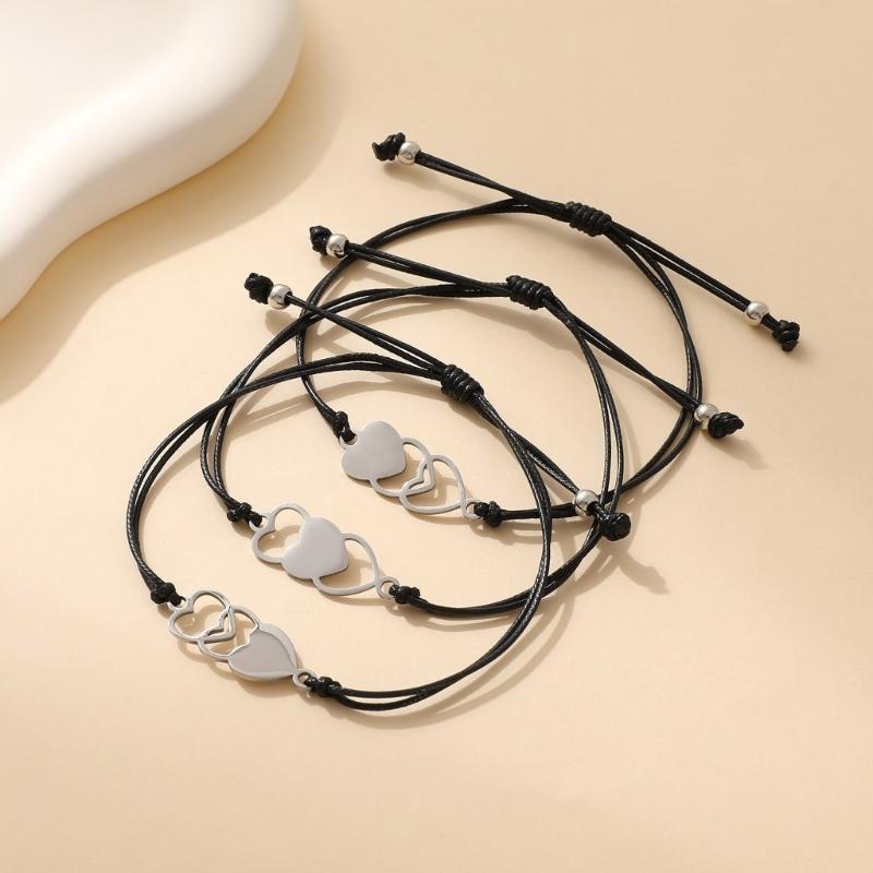 1 Set Handgefertigte Geflochtene Armbänder Seilarmbänder Baumwollfaden Verstellbarer Handgelenkschmuck Geeignet für Verschiedene Anlässe