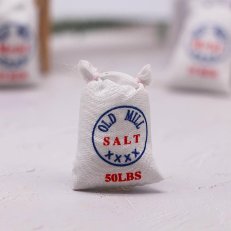 Miniature Dollhouse Kitchen Flour and Seasoning Bags Ornament